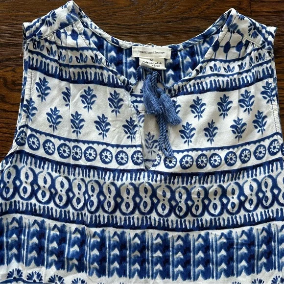 beachlunchlounge summer dress Blue and White Sleeveless Summer Dress - Picture 8 of 14